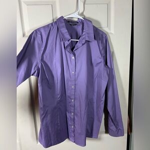Eddie Bauer Wrinkle Resistant Purple Button Down Shirt - TALL XL